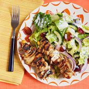 Buttermilk Chicken Kebabs with Chopped Salad