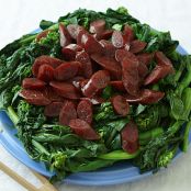Chinese Sausage and Broccoli with Oyster Sauce