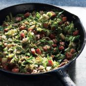 SHREDDED BRUSSELS SPROUTS w/SMKD HAM