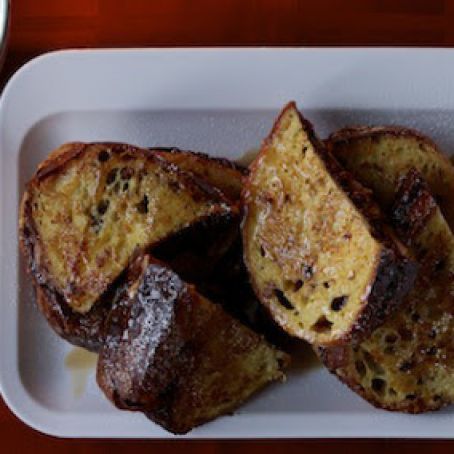 French Toast Stuffed with Hazelnut-Chocolate Spread, Bananas and Bacon