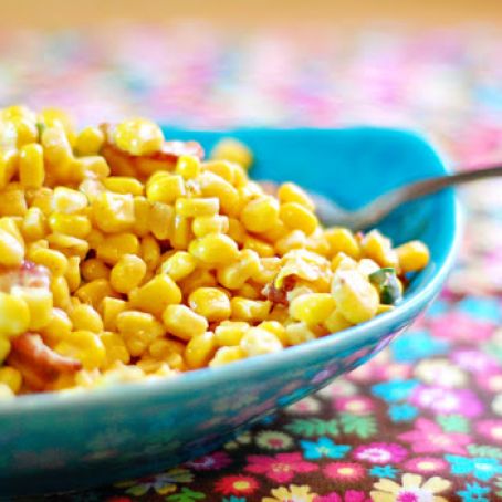 Corn With Cheese And Bacon