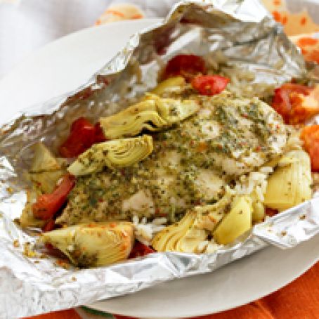 Foil-Pack Chicken & Artichoke Dinner