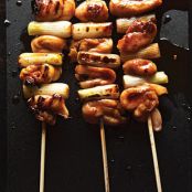 Negima Yakitori (Chicken and Scallion Skewers with Yakitori Sauce)