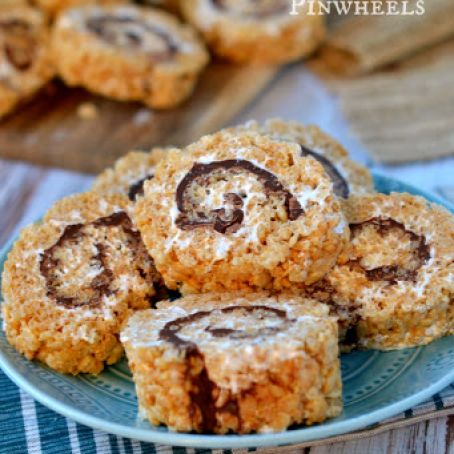 S'mores Rice Krispies Treats Pinwheels