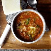 LENTIL****Lentil Soup with Sausage, Greens, and Sizzling Garlic Oil