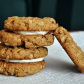 PEANUT BUTTER OAT COOKIES WITH SALTED HONEY BUTTERCREAM