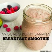 Avocado Berry Banana Breakfast Smoothie