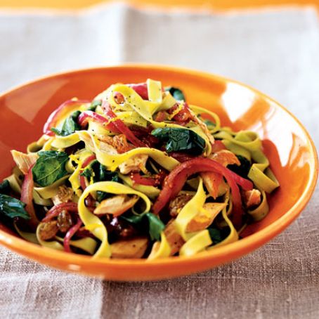 Lemony Pasta With Chicken and Spinach