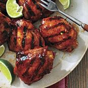 Tequila Glazed Grilled Chicken Thighs