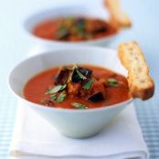 Roasted Tomato and Eggplant Soup