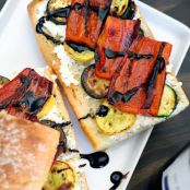 Roasted Vegetable and Lemon Ricotta Sandwich