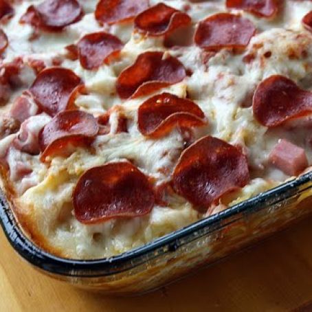 Pizza Casserole, 3 Meats