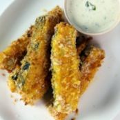 CRISPY ZUCCHINI FRIES WITH TANGY DIP