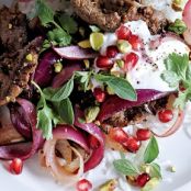 Lamb Stir-Fry with Pomegranate and Yogurt