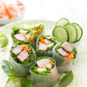 Garlic Chicken Spring Rolls