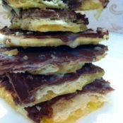 Chocolate Toffee Saltine Bars