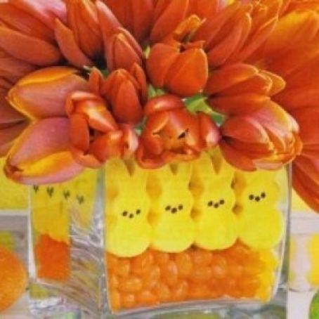 Easter Peep Flower Vase