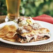 Roast Beef Panini With Balsalmic Onions and Chipotle Chips