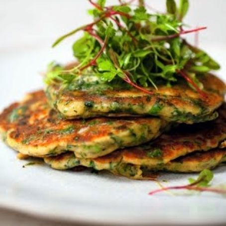 Green Pancakes With Lime Butter