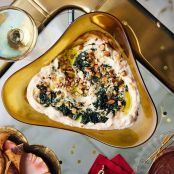 Garlicky Yogurt Dip with Herb Jam and Toasted Almonds