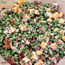 Pea Salad with Bacon & Cheese
