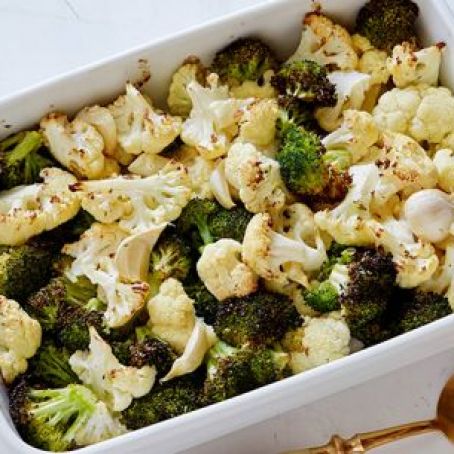 Roasted Cauliflower and Broccoli