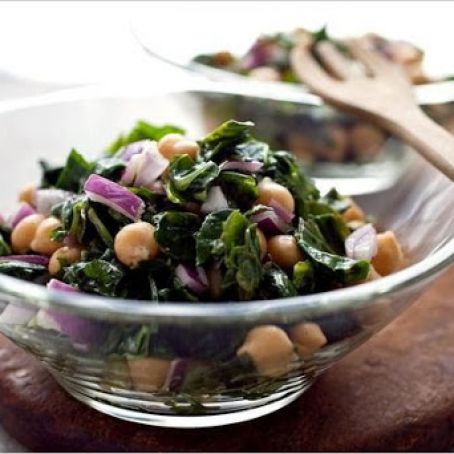 WARM CHICKPEA & GREENS SALAD