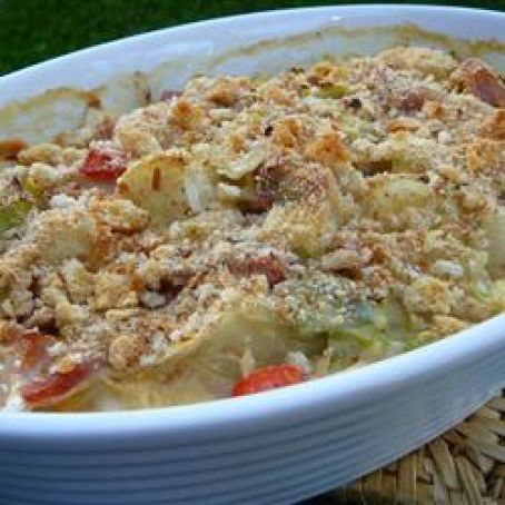 Cabbage & Scalloped Ham Casserole