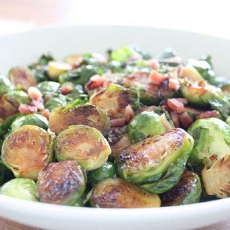 Bacon Brussels Sprouts with Brown Butter Vinaigrette