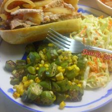 Pan-Roasted Corn and Okra