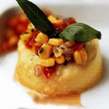 Sweet Corn Flans with Tomato-Corn Relish