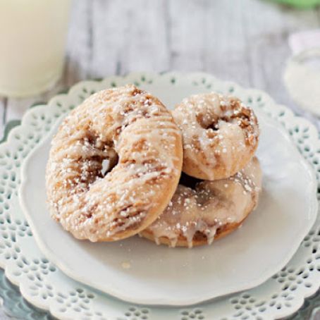 French Toast Cake Doughnuts with Maple Glaze