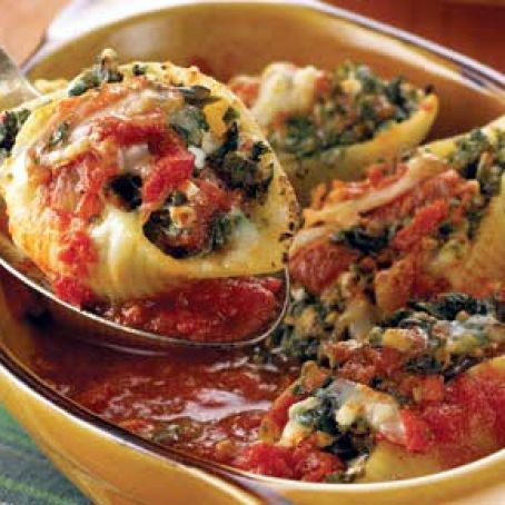 Veggie and Cheese Stuffed Pasta Shells