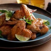 Crisp Chicken Wings with Chili-Lime Butter
