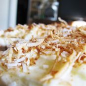 Toasted coconut cream cheese frosting
