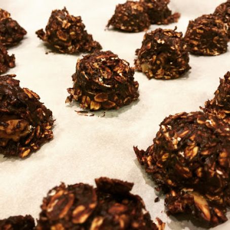 Unbaked Chocolate Walnut Cookies