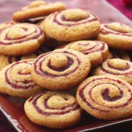 Cranberry-Honey Spice Pinwheel Cookies