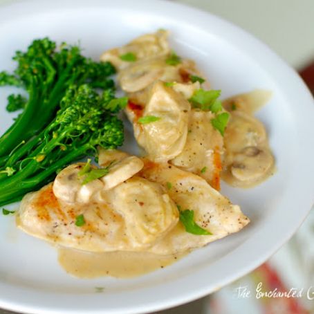 Chicken in Creamy Lemon, Artichoke and Mushroom Sauce