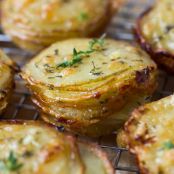gruyere and thyme stacked potatoes