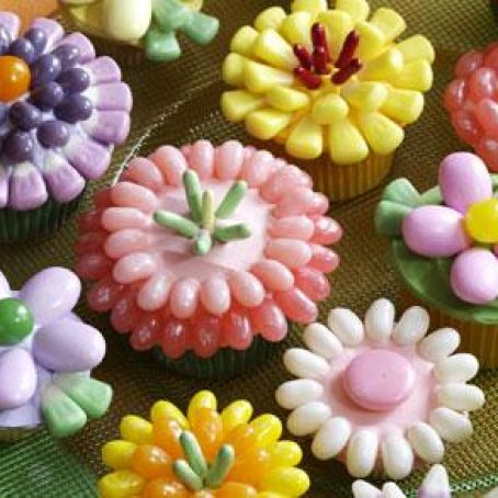 Spring Flower Cupcakes