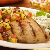 Grilled Mojo Chicken with Charred Pineapple Salsa