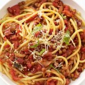 Pasta with Pancetta and Lentils
