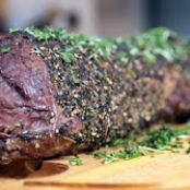 New Year’s Eve Beef Tenderloin with Herb-Pepper Crust and Horseradish Cream