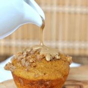 Pumpkin Streusel Muffins w/Maple Glaze
