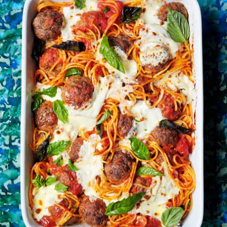 Baked Spaghetti and Meatballs