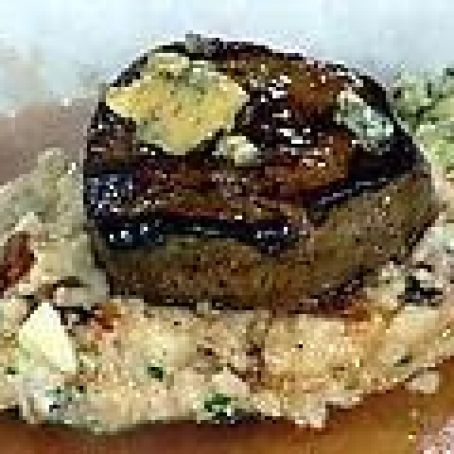 Blue Cheese Stuffed Filets with Bacon Mashed Potatoes