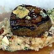 Blue Cheese Stuffed Filets with Bacon Mashed Potatoes