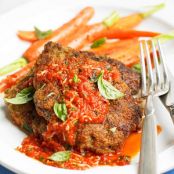 Italian Fried Steak with Roasted Pepper Pesto - Recipe.com