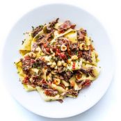 PAPPARDELLE WITH PORK SUGO AND HAZELNUTS