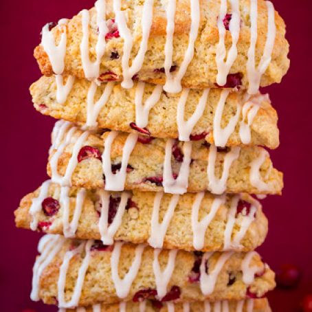 Cranberry Orange Scones with Vanilla Cream Glaze - Cooking Classy